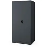 Jan Nowak Aktenschrank Metall Büroschrank abschließbar 90 cm JAN D600 4 Böden Stahl (Stahl 0,6 mm Wandmontage möglich PZH-zertifiziert 4 Farben) Ordnerschrank 50 Ordner Schloss 2 Schlüssel Tiefe 60 cm robust bunt