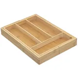 5five simply smart Bambus Besteckkasten 6 Fächer erweiterbar braun