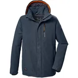 KILLTEC G.I.G.A. DX Herren Funktionsjacke/Outdoorjacke wasserdicht mit abzippbarer Kapuze GW 71 MN JCKT, dunkel stahlblau, 3XL, 42213-000