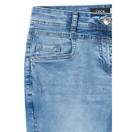 Cecil 3/4 Slim Leg Jeans, im Casual Fit Light Blue washed), 36