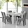 [en.casa] Essgruppe Forssa 7-tlg 140x90 cm weiß / hellgrau [en.casa]