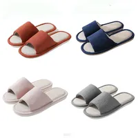 Teceyfeet Hausschuhe Unisex Gäste, 4 Paare Leinen Gästepantoffeln Waschbar Gästehausschuhe Set Hochwertig Hausschuhe Rutschfest Guest Slippers Set - 39/44 EU