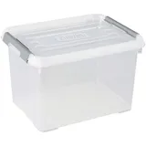 Curver 243808 Aufbewahrungsbox HANDY stapelbar (L x B x H) 400 x 290 x 260 mm Transparent, Silber 1