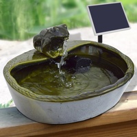 Amur GARTENBRUNNEN SOLAR BRUNNEN SOLARTEICHPUMPE SOLAR SPRINGBRUNNEN SOLAR WASSERSPIEL FROSCHPARADIES ZIERBRUNNEN Frosch VOGELBAD SOLAR Pumpe Solar Teichpumpe SOLAR Set für Garten Teich TERRASSE