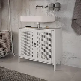 Vicco Waschbeckenunterschrank, Liora, 68 x 60 cm mit 2 Türen zur Aufbewahrung von Badutensilien und Handtüchern