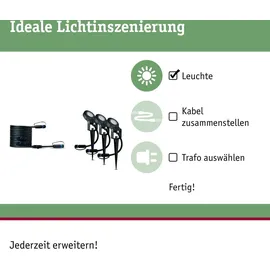 Paulmann Außenleuchte Aluminium 17,7 cm 3x6 W dimmbar IP67 anthrazit