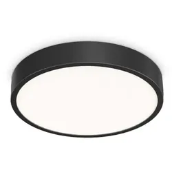 ray pl, schwarze runde deckenleuchte d40, ideal lux