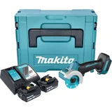 Makita Makita, DMC 300 RGJ Akku Winkelschleifer 18 V 76 mm Brushless + 2x Akku 6,0 Ah + Ladegerät + Makpac