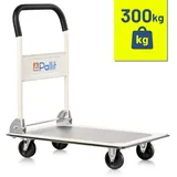 Pallit Transportwagen klappbar 300kg Rollwagen mit Luftbereifung | Tragkraft 300 kg | Plattformwagen Transporthilfe Handwagen