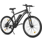 Touroll U1 E-Bikes, 26"/29" E Bike Herren Damen mit Abnehmbarer 36V 13Ah Akku, 250W Motor MTB, E-Mountainbike mit Profi 21-Gang, Elektrofahrrad Ausdauer 55-100KM, CST Off-Road-Reifen (26'')