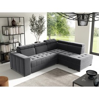 Fun Möbel Ecksofa Schlafsofa Sofa CESENA Stoff Salvador Grafit