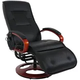 berlinlodge Massagesessel Schwarz, Kunststoff, 69x118x143 cm, Wohnzimmer, Sessel, Massagesessel