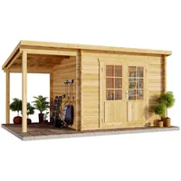 Alpholz Gartenhaus Maria Schleppdach aus Holz, Gerätehaus mit 28