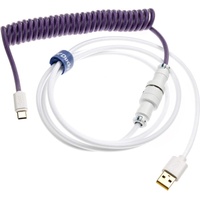 Ducky Premicord Spiralkabel USB-C auf USB-A, 1.8m, Creator violett/weiß (DKCC-CTCNC1)
