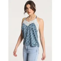 Victorio & Lucchino, V&L für Damen. 330078020 Blaues Dessous-Top (M), Lässig, Viskose, Ärmellos / Hosenträger