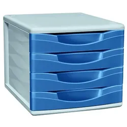 Alpedia Neutral 4-Schubladen-Element, Blaugrau  Alpedia