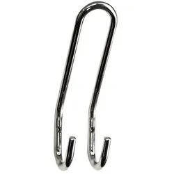 Garderob.-Hut- und Mantelhaken,Doppelhaken, Sali,H190mm,Edelstahl edelstahl geb.