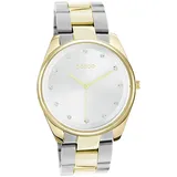 Oozoo Damen Armbanduhr Timepieces C10960 Analog Edelstahl silber-gold D2UOC10960