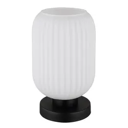 Tischlampe Nachttischleuchte Leselampe Wohnzimmerlampe Glas Leseleuchte H 24 cm