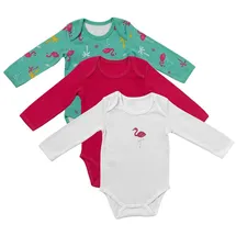 Schlummersack Bio Baby-Bodys langarm 3er-Pack in pink | Gr.: 68