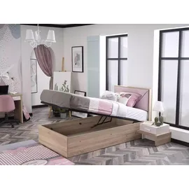 xl moebel gmbh Kinderbett Kinderzimmer Bett Holz Rosa Kindermöbel Set 4tlg Gruppe Neu
