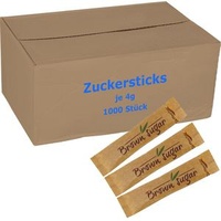 Coffeefair Zuckersticks Rohrzucker, je 4g, 1000 Stück