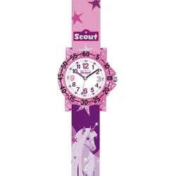 Scout Kinder Armbanduhr 280375021 The IT-Collection Glitter Einhorn Sterne