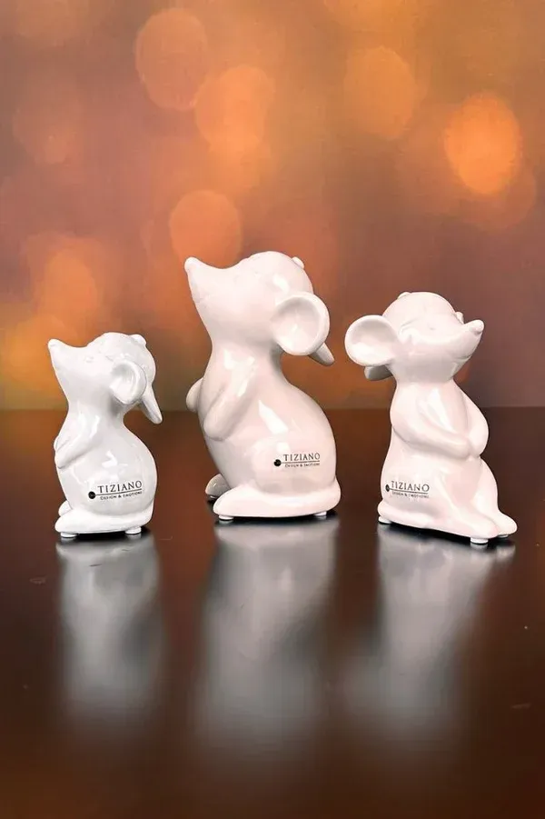 Maus Topo mit Mütze 10cm