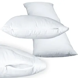 EXKLUSIV HEIMTEXTIL 1 x Füllkissen 40x80 cm + Jersey Kissenbezug 2er Set 40 x 80 cmAnthrazit