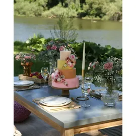 Beliani Gartenmöbel Set 6-tlg. Grau