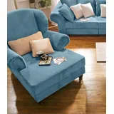 Home Affaire XXL-Sessel HOME AFFAIRE "King Henry, Sessel, Ohrensessel, Relaxsessel, Big Sessel, Breite 121cm", blau (petrol), B:121cm H:111cm T:107cm, Luxus-Microfaser (100% Polyester);Samtcord »Ribbon« (88% Polyester 12% Polyacryl), Sessel, XXL-Sessel, mit Federkern,