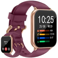 HUAKUA Smartwatch 1,85 Zoll Touchscreen mit Bluetooth Anrufe für Damen Herren,Sportuhr mit Herzfrequenzmessung,SpO2,Schrittzähler,Schlafmonitor,110+ Trainingsmodi für iOS Android Handy