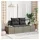 vidaXL Gartensofa 2-Sitzer Loungesofa grau