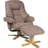 Duo Collection Relaxsessel, 360° drehbar, inkl. Hocker braun