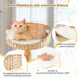 Goplus Kratzbaum 124 cm weiß