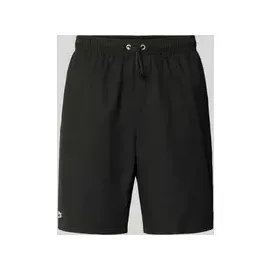 Lacoste Relaxed Fit Sport-Shorts mit Logo-Stitching, Black, M