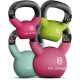 HQ Germany® Kettlebell Neopren [optimaler Bodenschutz] - Set 2+4+6+8kg