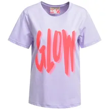Smith & Soul T-Shirt mit Neon-Print lila M (38)