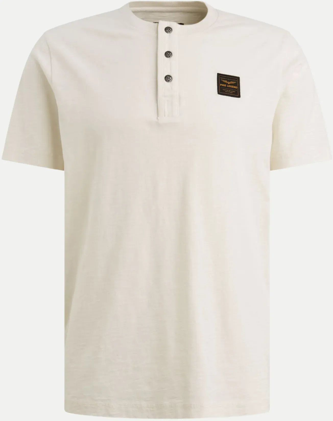 Henley-T-Shirt mit Badge Weiß XL