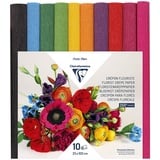 Clairefontaine 995001C Packung mit 10 Rollen, 25 x 100 cm, 160 g, zum Basteln von Blumen