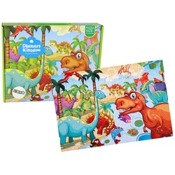 LEAN Toys Puzzle Dinosaurier Puzzle Puzzlematte Kinderpuzzle Dino Puzzlebrett 180 Teile, Puzzleteile