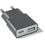 Stecker für USB Ladekabel, 5V 1A 2Port USB C+ A Netzstecker Ladegerät, 5W USB Ladestecker, Steckdosenadapter Ladeadapter für iPhone, Galaxy, Xiaomi, Pixel Huawei, MP3, Smartphon(Weiß)