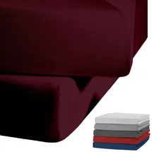 Jack Spannbettlaken Biber 140 x 200 - 160 x 200 cm Burgund