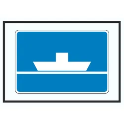 Nicht frei fahrende Fähre Symbol A4 (210x297mm)