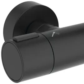 Ideal Standard Alu+ Duschsystem Thermostat mit Regen- & Handbrause Schwarz Matt
