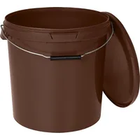 Benbow Eimer mit Deckel Braun - lebensmittelecht, stabil, luftdicht,