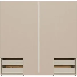 Forte Drehtürenschrank Mokkaris 205,9 x 200,1 x 58,8 cm Beige/Khaki