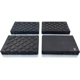 TYGERIX® 4 Pads für Hebebühnen 160 x 120 x 20 mm | Italienisches Produkt | Universal-Pads aus Vollgummi mit hoher Festigkeit | für Scherenhebebühnen wie Corghi Ravaglioli Omcn und andere