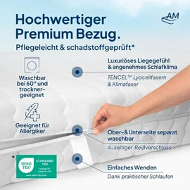 AM Qualitätsmatratzen Taschenfederkernmatratze 180 x 200 cm H3