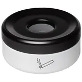 Proregal Robuster Tischascher | HxBxT 8x15,5x15,5cm | Stahl | Weiß | Ascher Aschenbecher